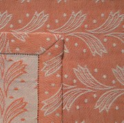 Tessitura artigianale con disegno a spighe, color zenzero