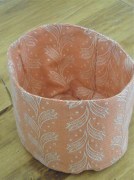 Cestini porta-oggetti, tessitura artigianale in misto lino e cotone, vari colori e disegni, cm 20x20