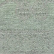 Asciugamani, tessitura artigianale in puro lino, finitura a punto giorno, con disegno giglio, color verde muschio