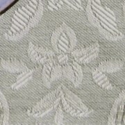 Asciugamani, tessitura artigianale in misto lino/cotone, con disegno giglio e finitura a punto giorno, color tortora