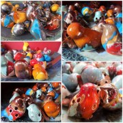 Uccellini, pezzi unici artigianali in ceramica